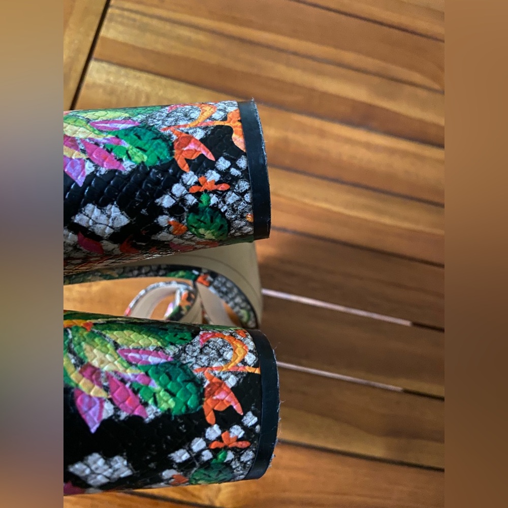 Sam Edelman Yaro-Strap Heel Floral Sandals - Picture 5 of 10